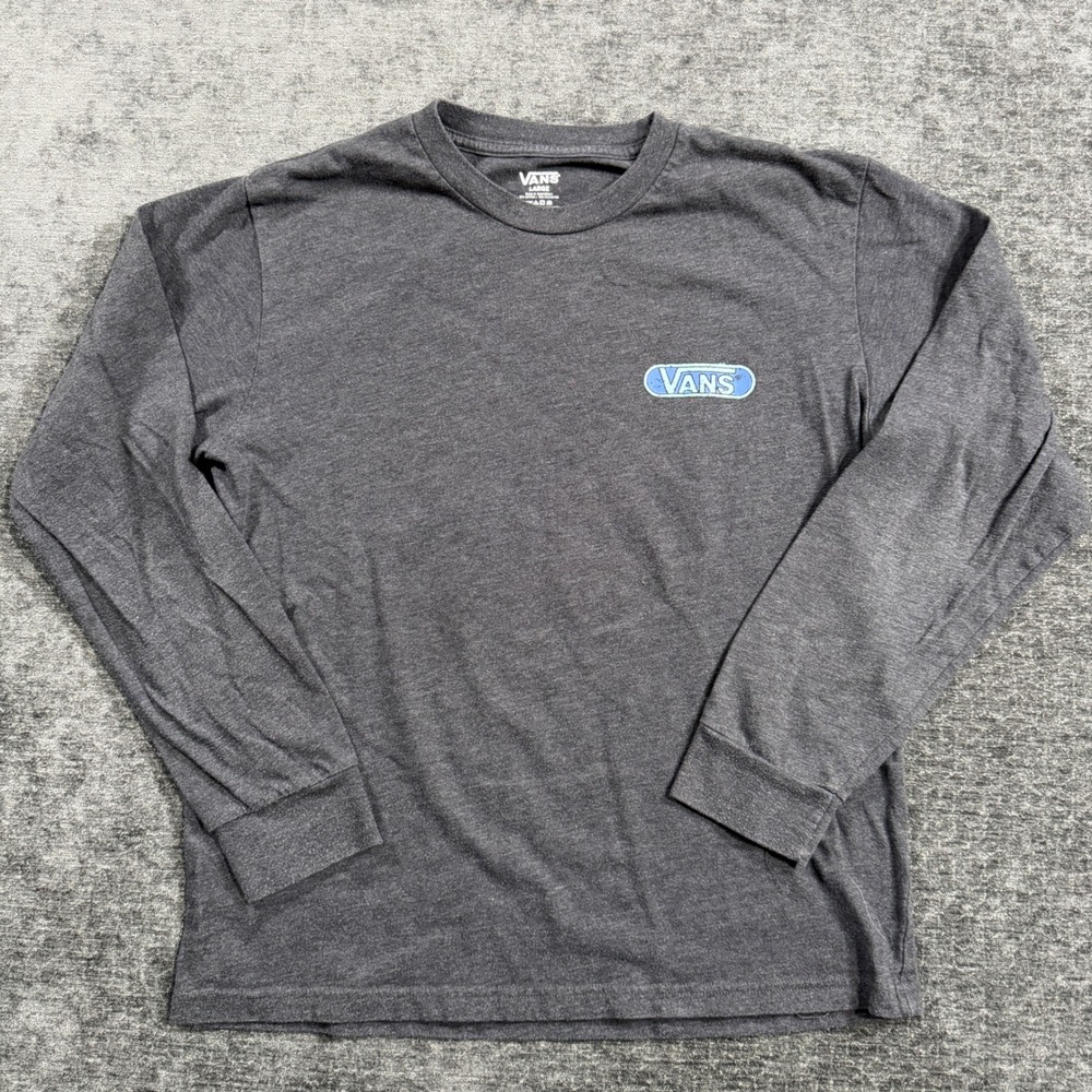 Vans California Original Bear Long Sleeve Graphic Tee‎ Kids Large Charcoal Grey